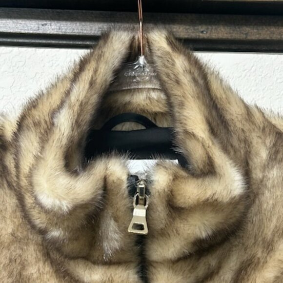 NWOT Zara Luxurious Fall Winter Faux Fur Blond Mink Jacket Coat - Picture 9 of 16